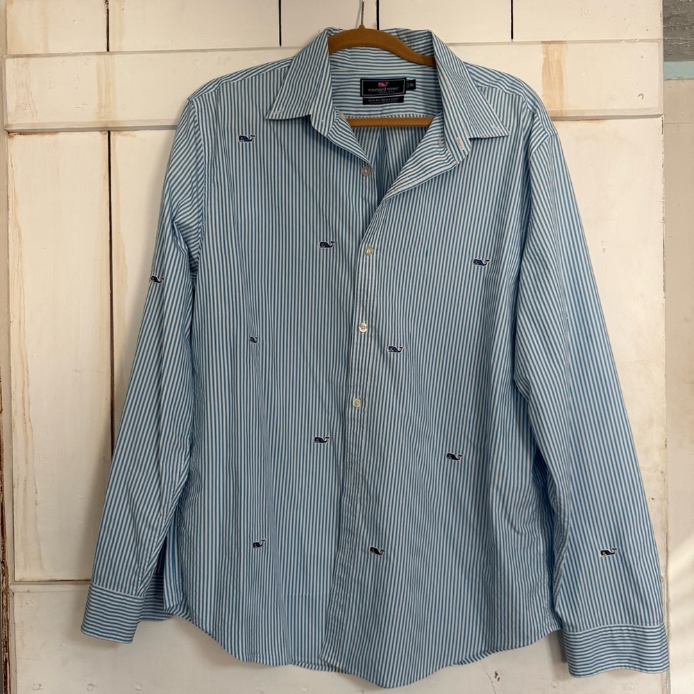 Blue Striped Men's Shirt